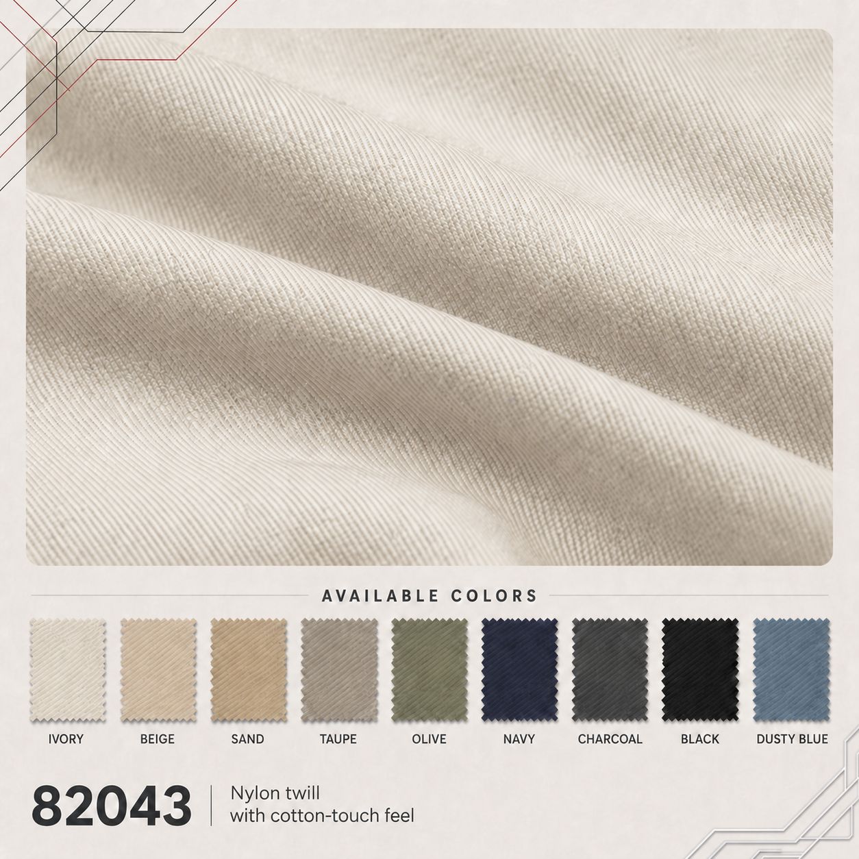 82043 - Cotton-Touch Nylon Twill Fabric - Image 3