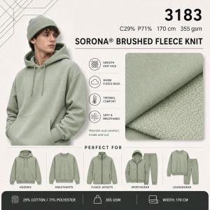 3183 - Sorona® Brushed Fleece Knit Fabric