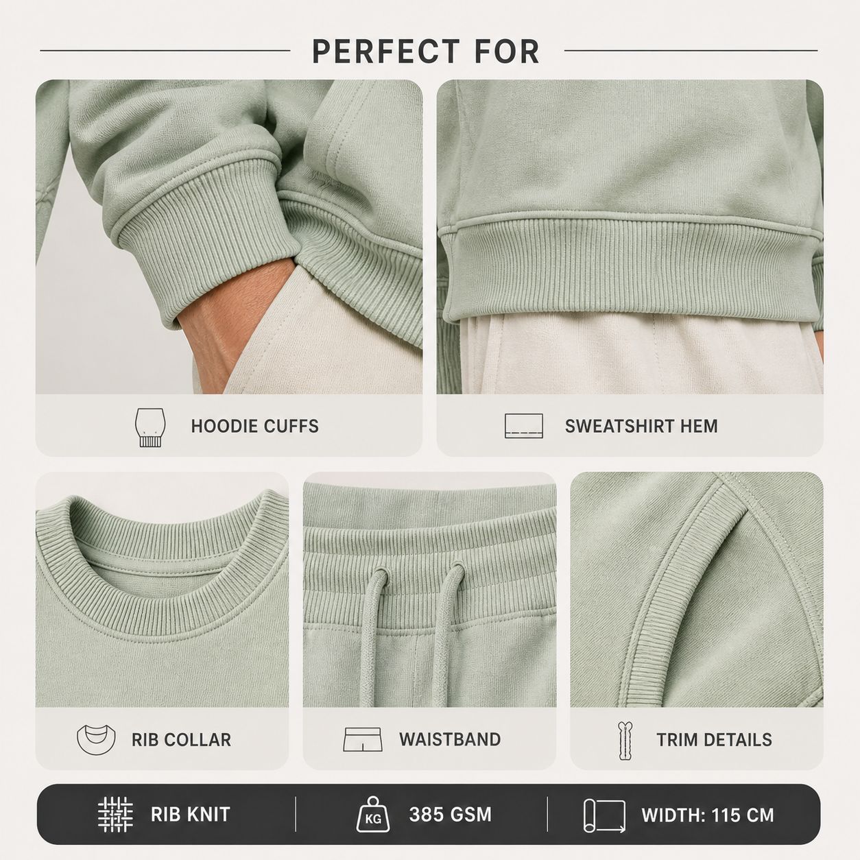 3307 - Rib Knit Fabric (Cuffs & Trims) - Image 4