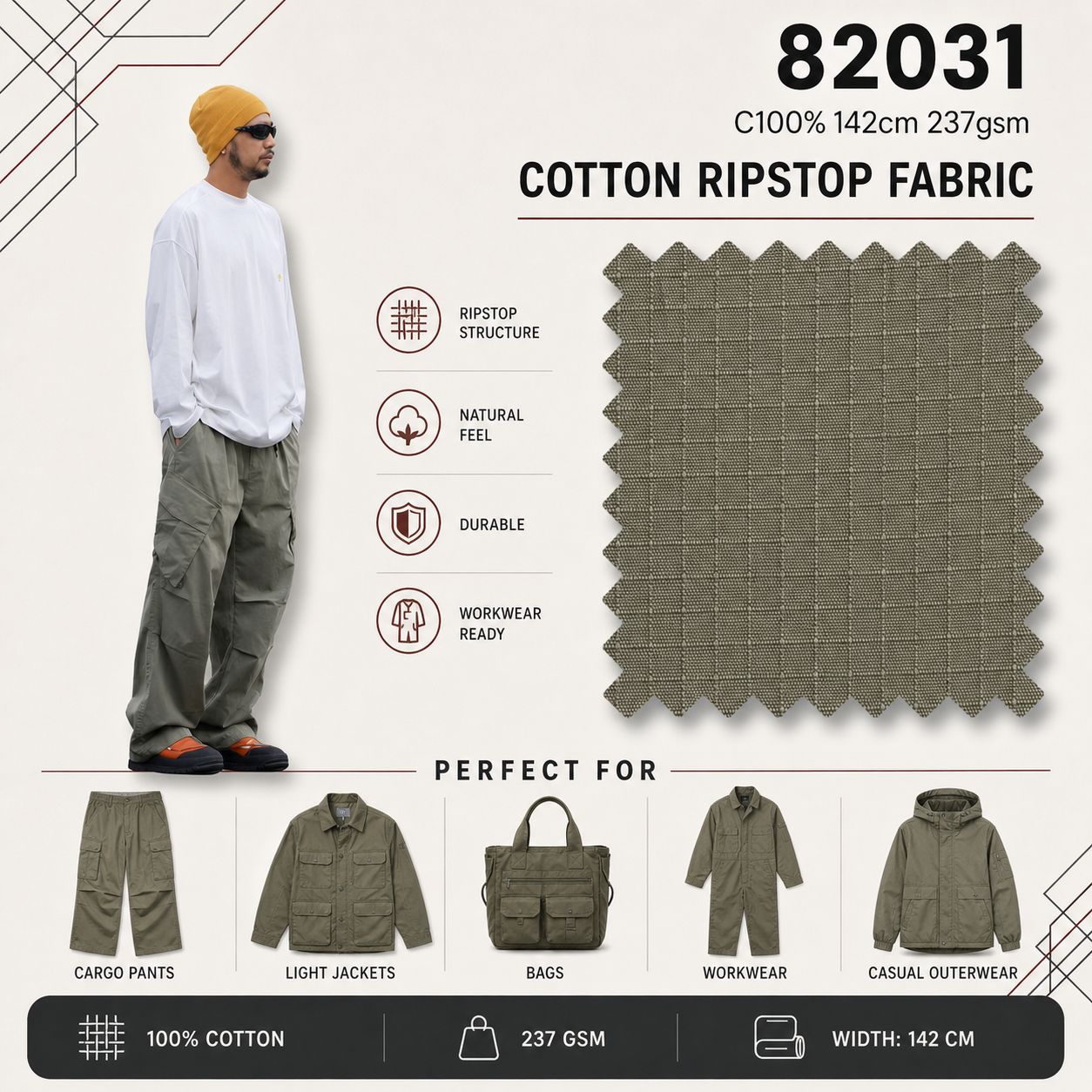 82031 - Cotton Ripstop Fabric